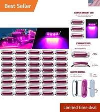 Universal Fit 40pcs Led Marker Lights For Trucks Trailers - Bright Purple