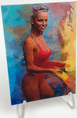 C.J. PARKER #11 Sketch Card SP/50 Edward Vela Signed BAYWATCH PAMELA ANDERSON