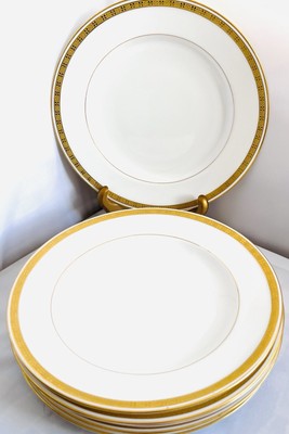 Royal Worcester Coventry Encrusted Gold Trim Dessert Salad Gold Verge Set of Six