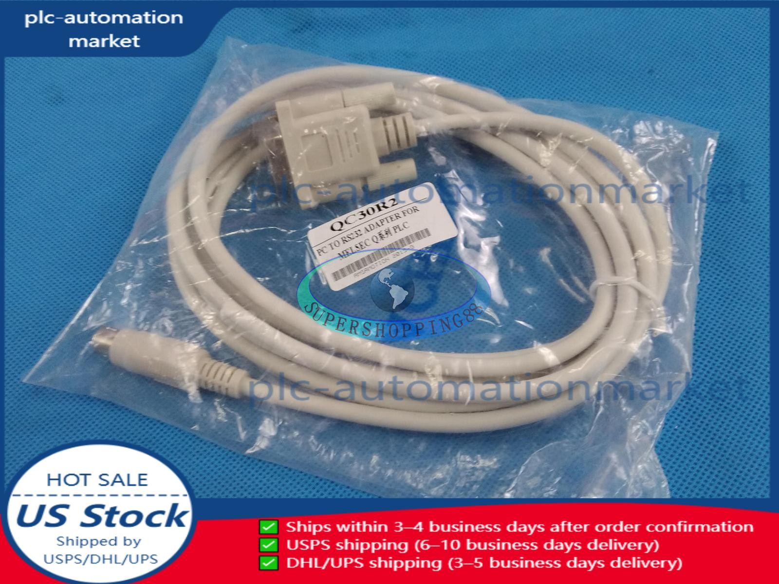 ONE NEW QC30R2 Cable For Mitsubishi MELSEC Q Series PLC PC To RS232 Adapter