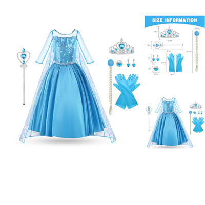 Elsa Prinzessinnenkostüm Mädchen Party Kleid Set