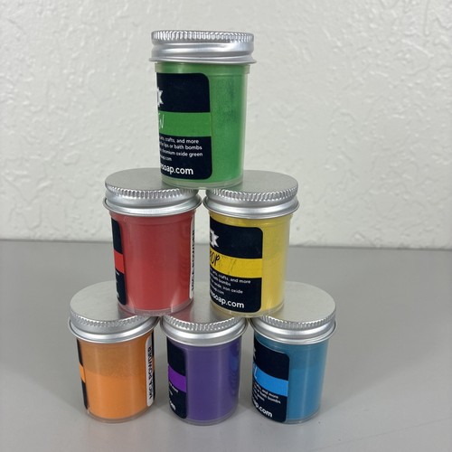 Nurture Soap Mica Powder Lot Jade Green Red Lemon Yellow Orange Purple Blue Teal - Picture 2 of 24