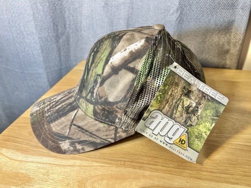 Gorra ajustable camuflada Real Tree APG para hombre en blanco caza al aire libre nueva con etiquetas - Imagen 2 de 12
