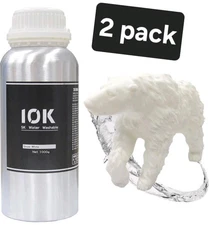 2 X Sk 10k Water Washable 3d Printer Rapid Resin Lcd Uvcuring Resin 405nm Stand