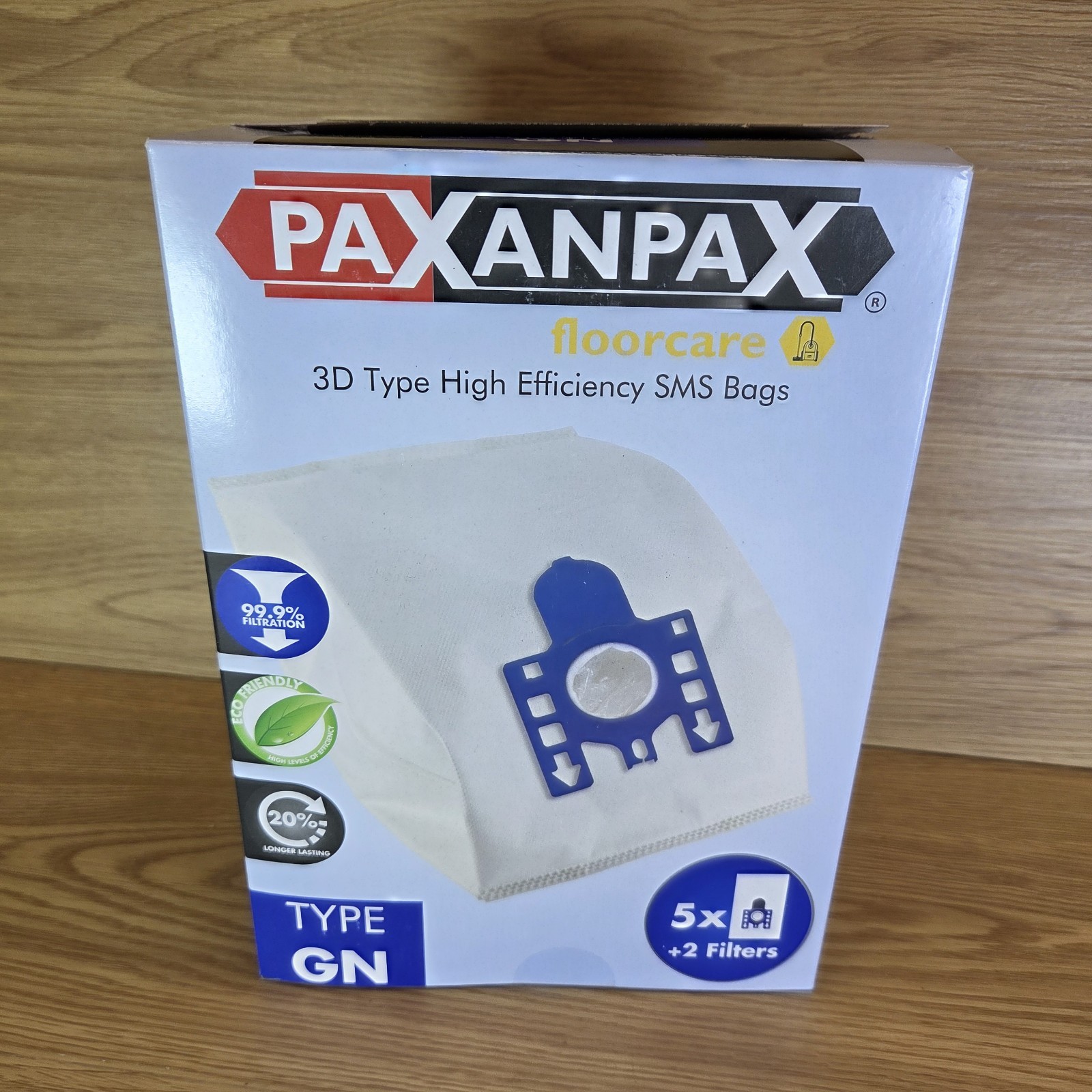 PAXANPAX Miele GN Type Compatible SMS Vacuum Bags Filters Kit 5 Bags 2 Filters