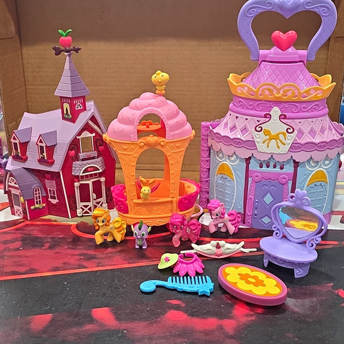 My Little Pony Friendship Is Magic G4 Playset Lot Rarity Carousel Boutique Barn
