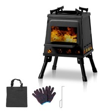 Wood Burning Tent Stove, Portable, for Campin...