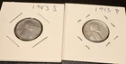 1943 Steel Lincoln Wheat Cents P & S Mint Pair – Uncirculated