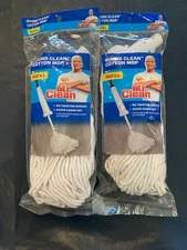 2 Mr. Clean Wring Clean Cotton Mop Replacement Refill House Cleaning