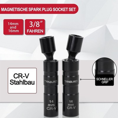 2x Für BMW Zündkerzen Schlüssel Zündkerzen 14+16mm Magnet Glühkerzen Zwölfkant