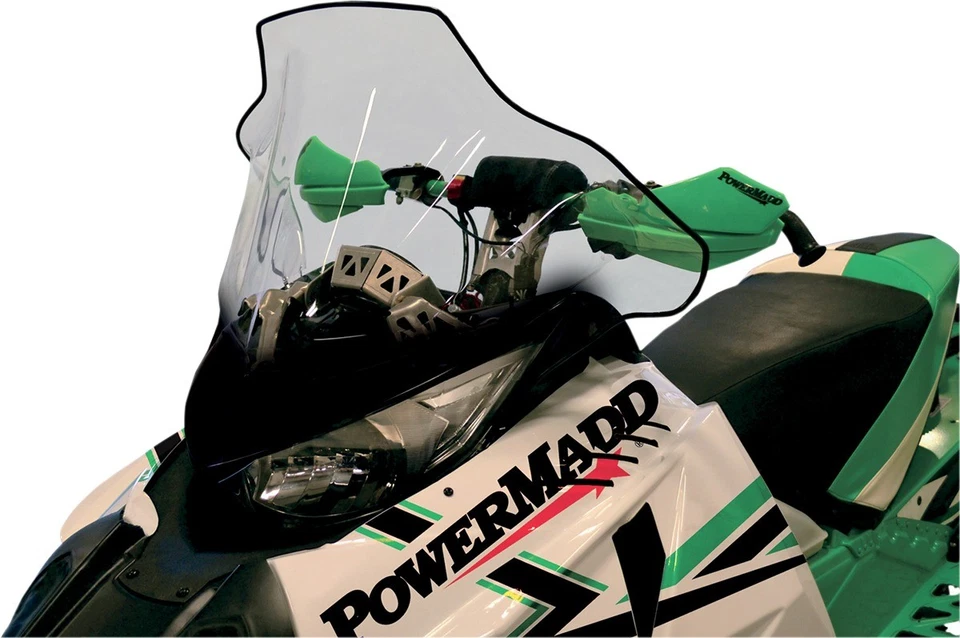 Parabrisas Powermadd Cobra Mid transparente/negro 17 pulgadas para Arctic Cat ProCross/ProClimb Foto 2 de 3