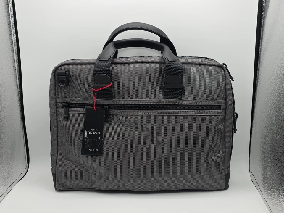 NEW Tumi ALPHA BRAVO ACADEMY 15.5” Nylon Laptop Brief Briefcase - CHARCOAL GREY - Image 2 of 4