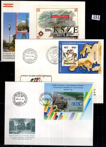 /// HUNGARY 1993 - 3 FDC - BRIDGE, MAPS, ARCHITECTURE