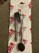 Polished Aluminum Round Firewall Mount Gas Pedal Pad NEW custom car street rod