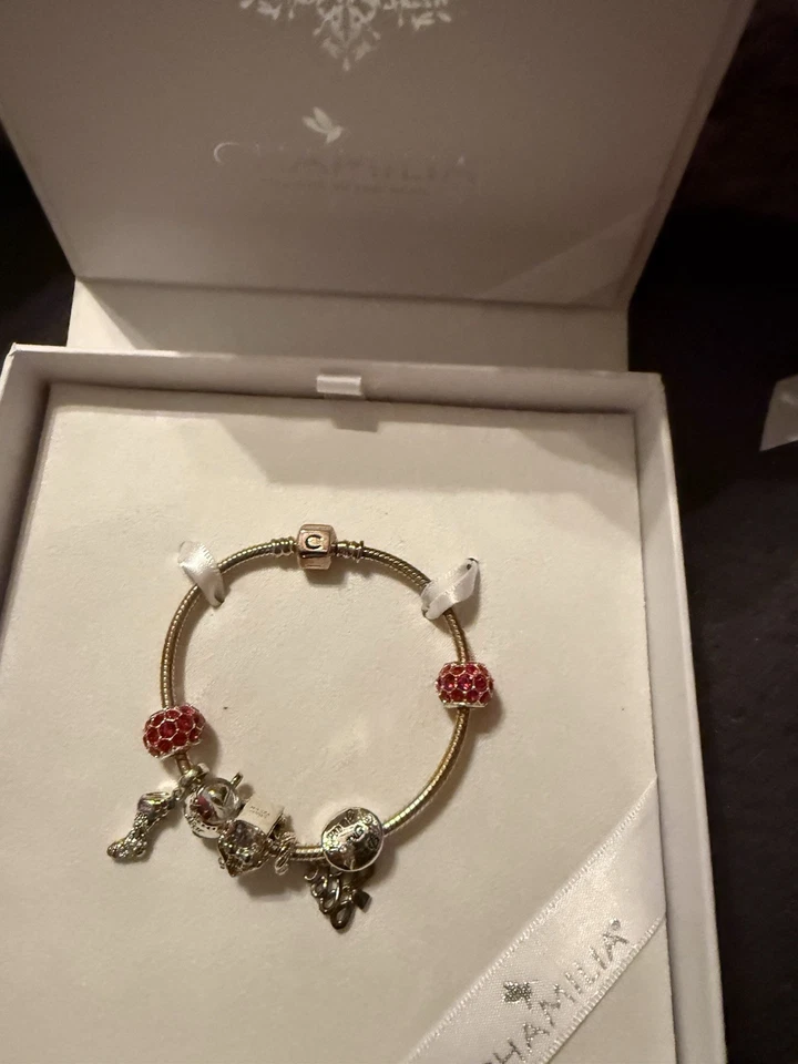 Juego de Pulsera Chamilia RARO Navidad Dije Foto 4 de 4