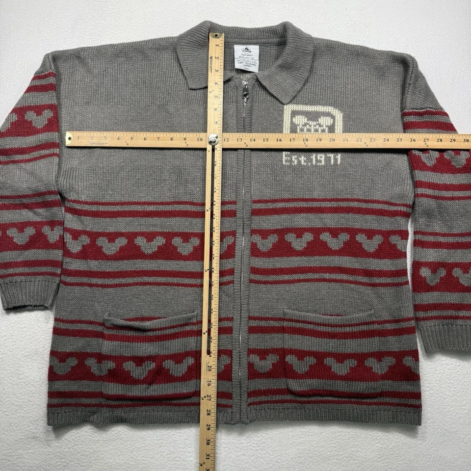 Jersey Suéter Disneyland Resort Spirit Talla L Cremallera Completa Chaqueta Mickey Mouse Tejido Foto 4 de 4