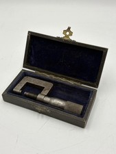 Antique Micrometer Caliper Screw Gauge In Original Presentation Clasp Box 19thC