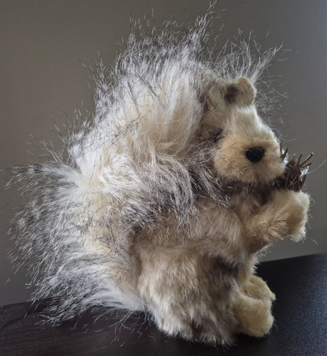 Squirrel - Holiday Decoration 8"-tall - full, fluffy tail.