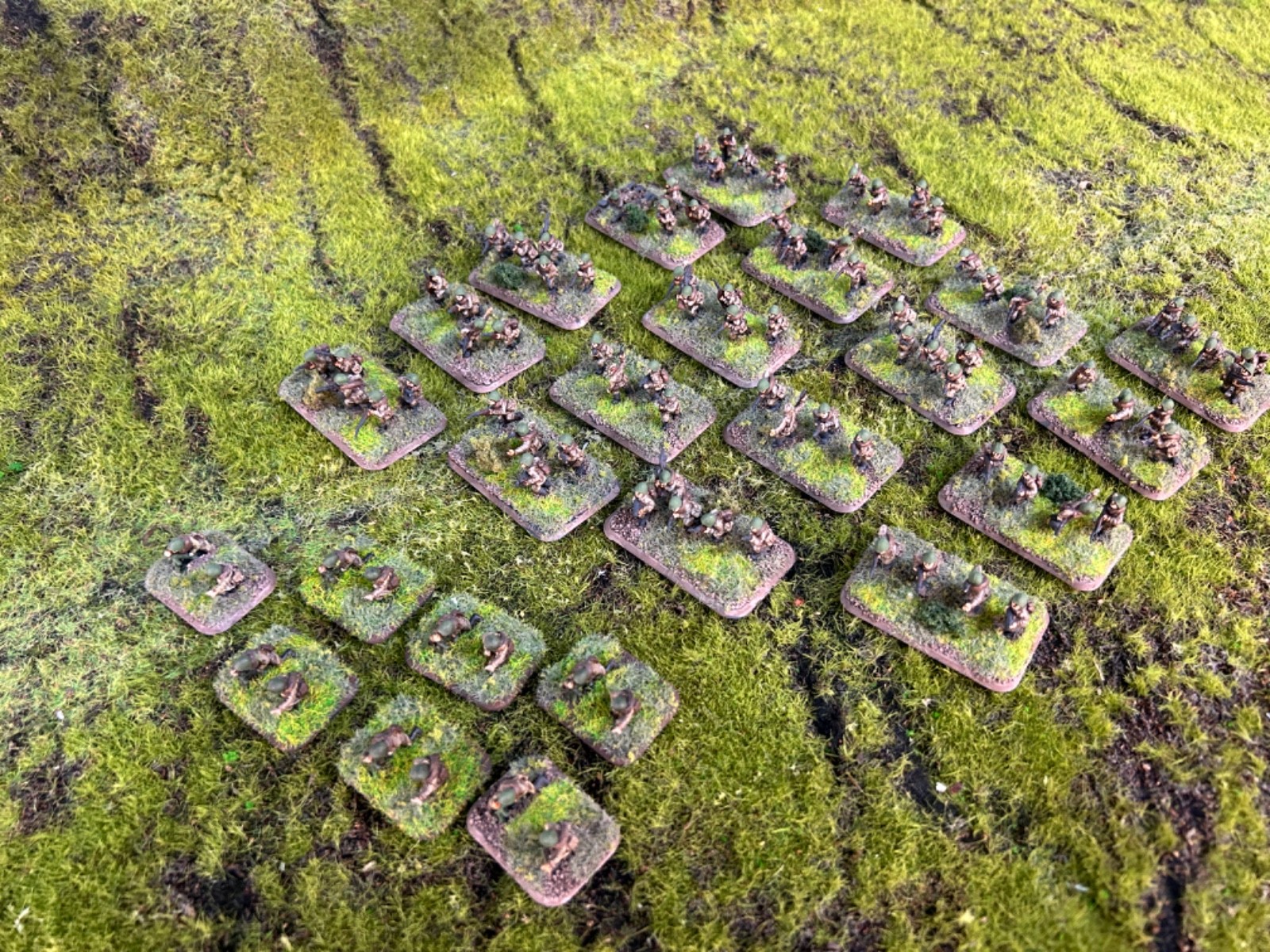 Flames of War Soviet Infantry mortar lot x18 Painted FOW Battlegroup 15mm