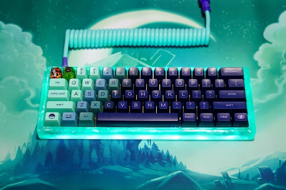 60% Resin Case Mechanical Keyboard Build, SA Dreameater Keycaps, Lubed Linear - Image 2 of 4
