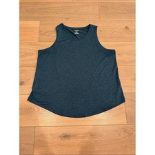 TEK GEAR Heather Blue Black Dry Tek Active Workout Gym Exercise Tank Top Size XL
