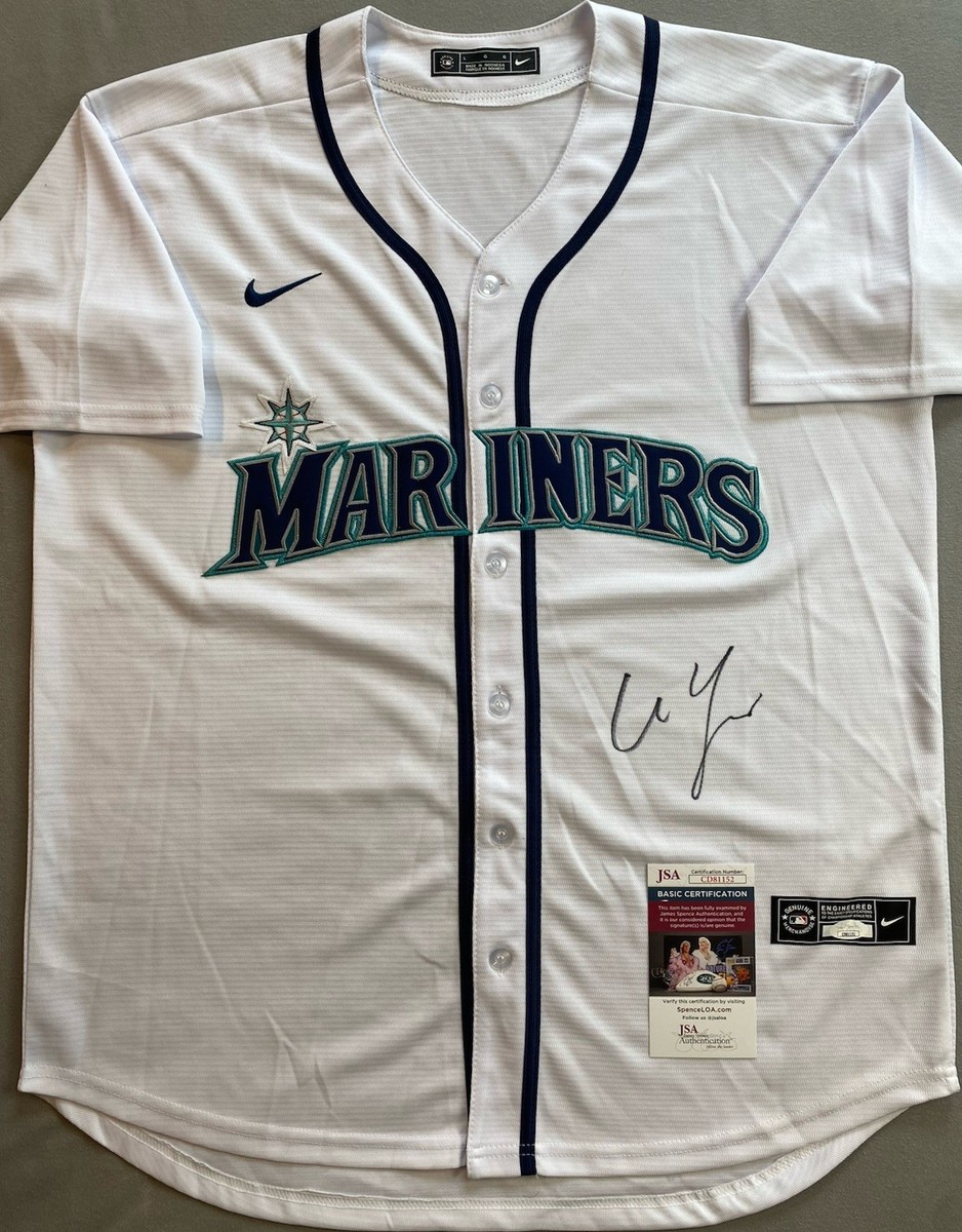 SEATTLE MARINERS- COLE YOUNG AUTOGRAPH HOME WHITE NIKE JERSEY JSA