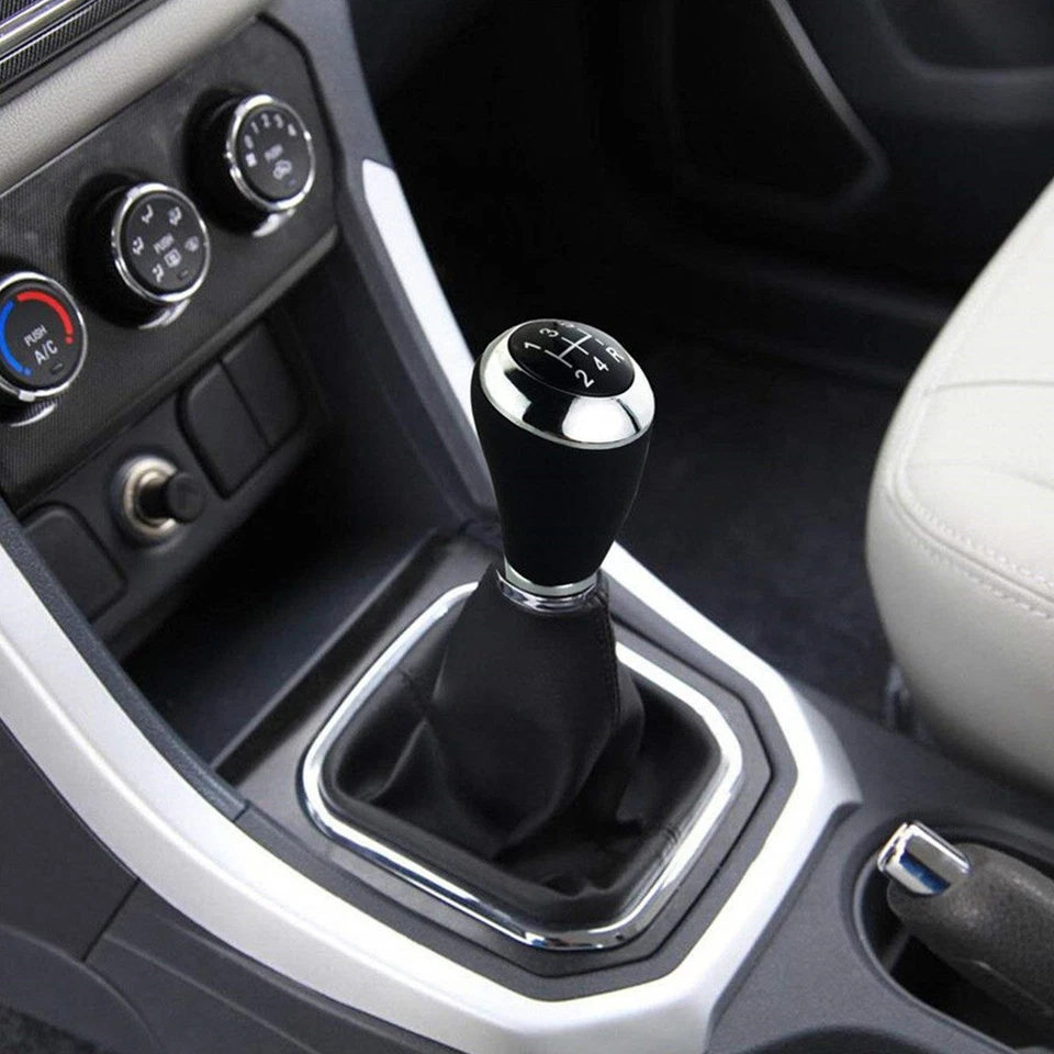 Palanca de cambios manual/automática de cuero negro de 5 velocidades palanca de cambios Foto 2 de 4