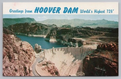Vintage Hoover Dam Postcard by Mike Roberts Berkeley CA