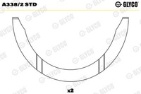 Glyco Distanzscheibe Kurbelwelle A338/2 STD FüR Renault Fluence Megane 4 K9A LVA