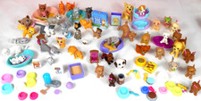 Barbie Pets_Cats and Dogs Lot_84 Pieces_ Cat Food_  Dog  food _Dishes_Bones_Toys