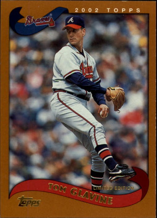 2002 Topps Limited Baseball Card #390 Tom Glavine /1950