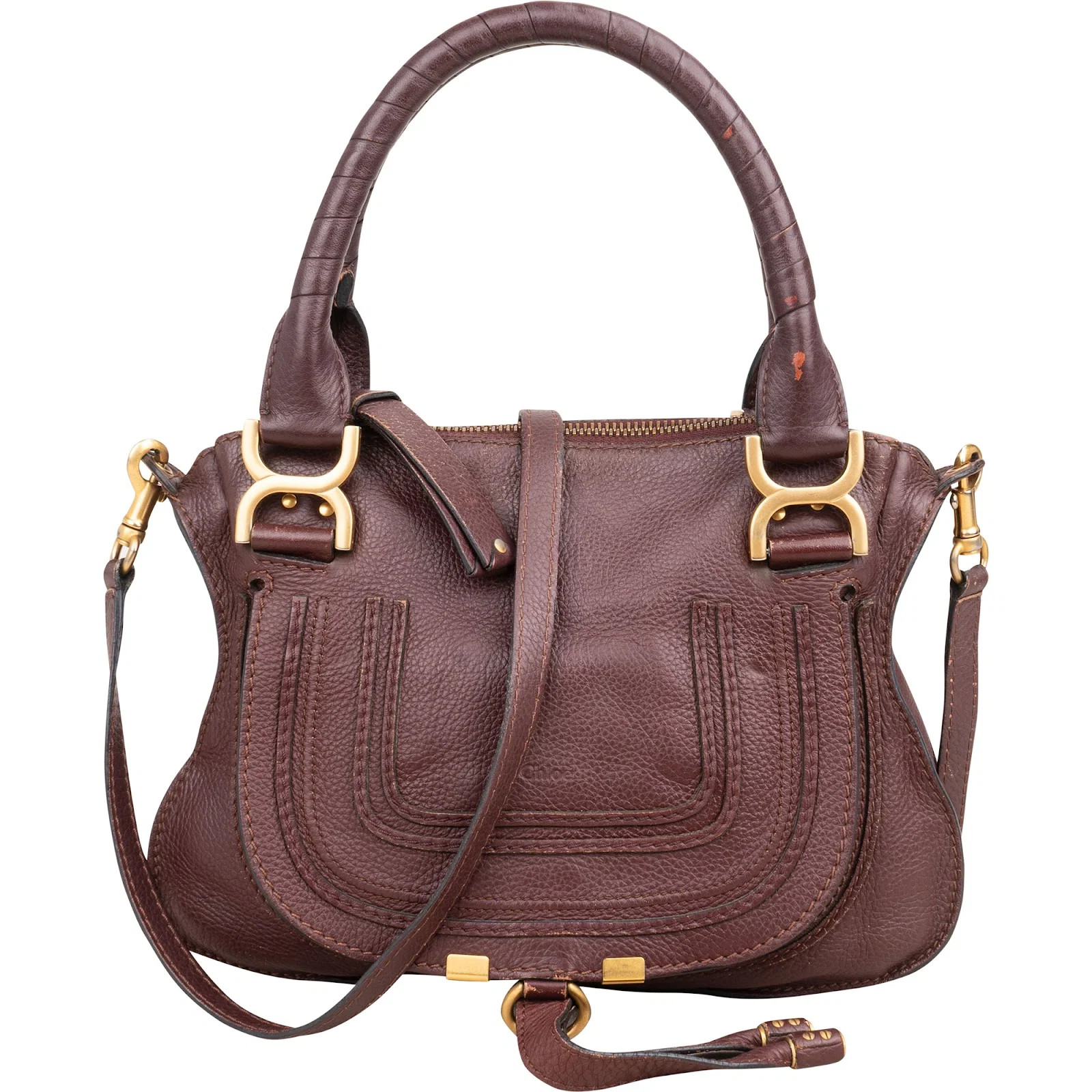 Chloé Grained Calfskin Marcie Handbag Bag