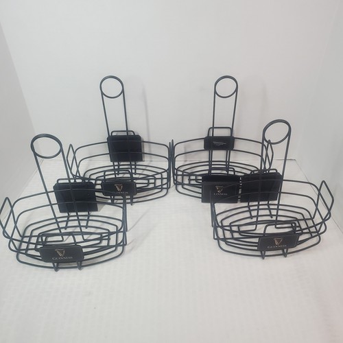 Lot Of 4 Guinness Table Caddy, Napkin/Menu/Condiment Holder, Metal. Pre-owned.