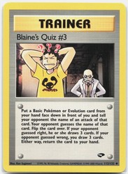 Blaine's Quiz #3 112/132 Gym Challenge