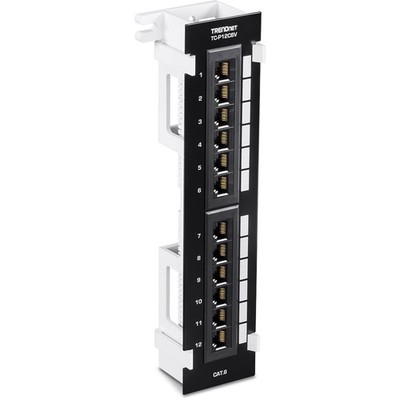 Trendnet 12-Port Cat6 Unshielded Patch Paneltc-P12C6V Wall Mountincluded 89D