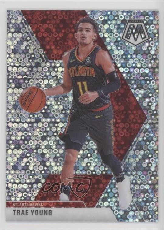 2019-20 Panini Mosaic Fast Break Silver Prizm Trae Young #182 1dm4