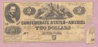 1862 $2 CSA, Two Dollars, Confederate States, T-42, True Auction, No Reserve — photo 1
