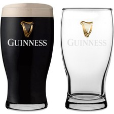 Set of 2 X Guinness Tulip Half Pint Glasses 10oz Brand New Genuine