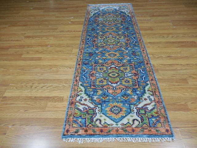 Bohemian Rug, Oushak Turkish Ushak Rug,Contemporary Design Rug 2.7x8 Ft