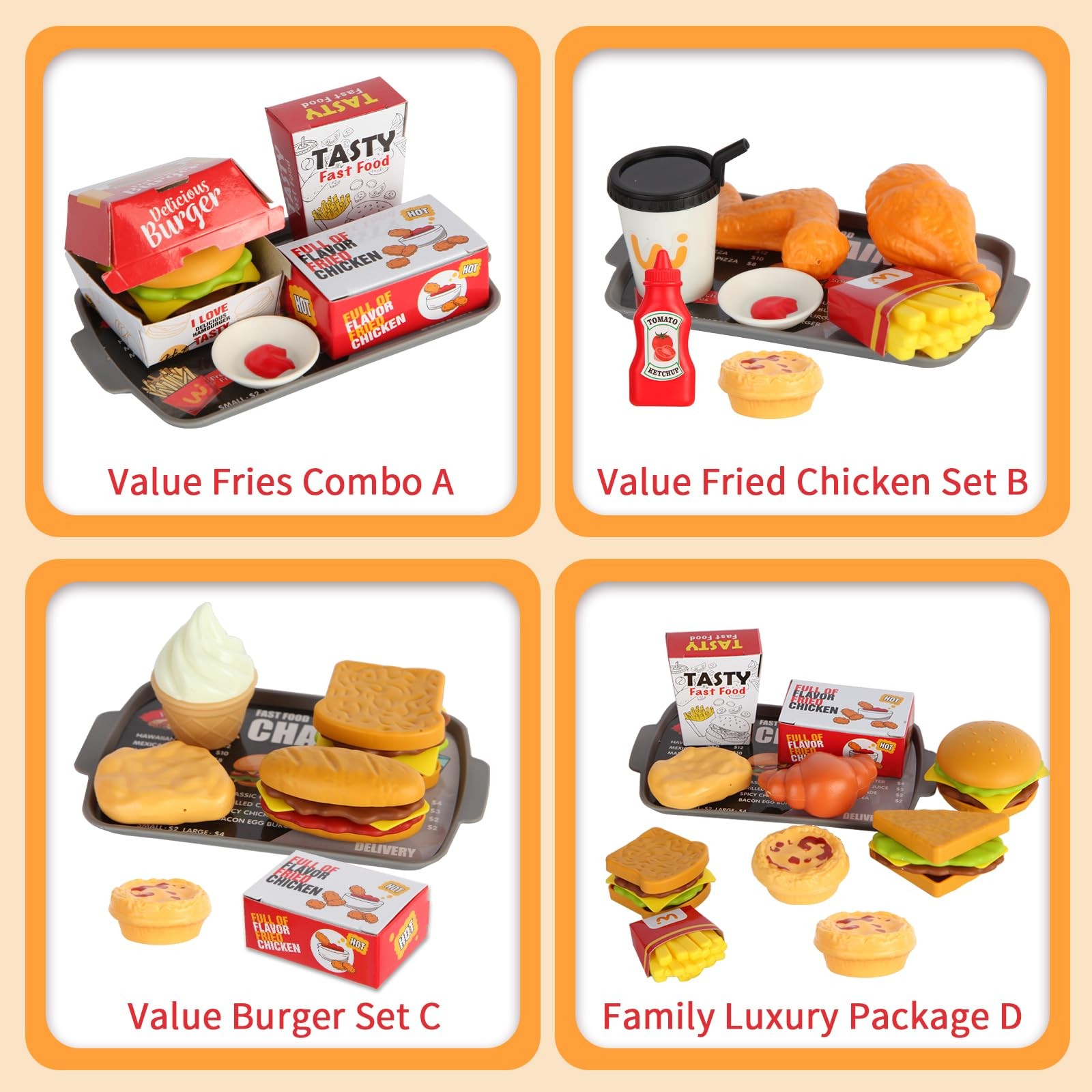 как выглядит Pretend Play Food Toy for Kids Kitchen with Cash Register, Coffee Maker, 71 Pcs фото