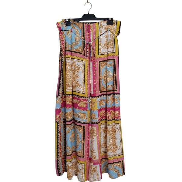 Sheike Size 16 Baroque Scarf Print High Rise Wide Leg Palazzo Pants
