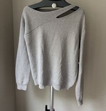 Vince Camuto Women's Metallic Knit Crew Neck Long Sleeve Pullover Sweater M