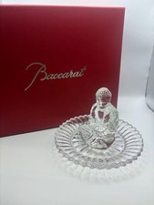 Baccarat Crystal Buddha with plate, box and paper bag, in good condition