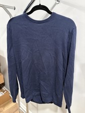 J.Crew Sweater Men  s Medium Navy Blue Crewneck 100 Cotton NWT