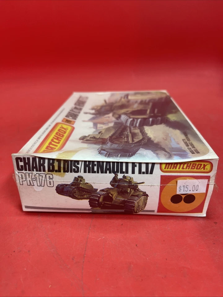 Vintage Matchbox (1980) CHAR B.1 bis/RENAULT FT.17 1:76 Scale Model Kit PK-176 - Image 3 of 4