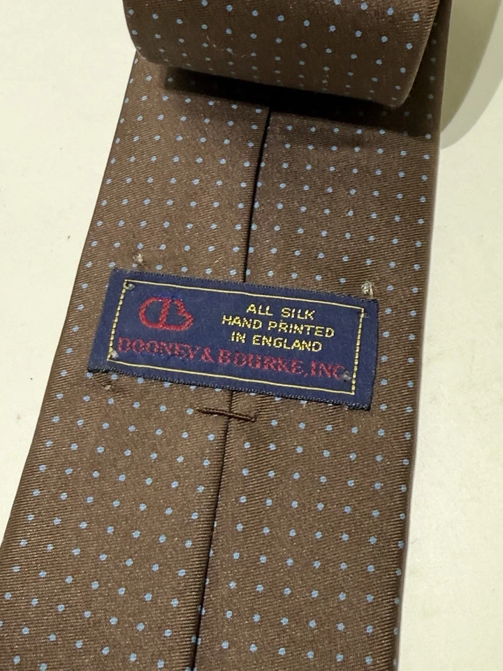 Галстук мужской Dooney and Bourke 100% шелк ручной работы с принтом в Англии - Изображение 2 из 4