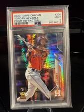 PSA 9 2020 Topps Chrome - Yordan Alvarez #200 Prism Refractor (RC)