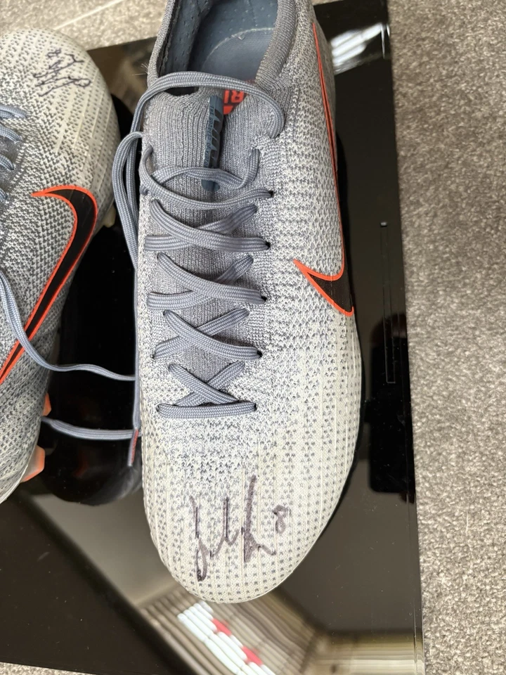 Jonjo Shelvey Signed Match Worn Boots In Display Case - Image 3 of 4