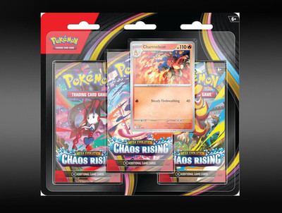Pokemon Chaos Rising 3-Pack Blister +Charmeleon Promo🔥NEW Mega Evolutions ME04