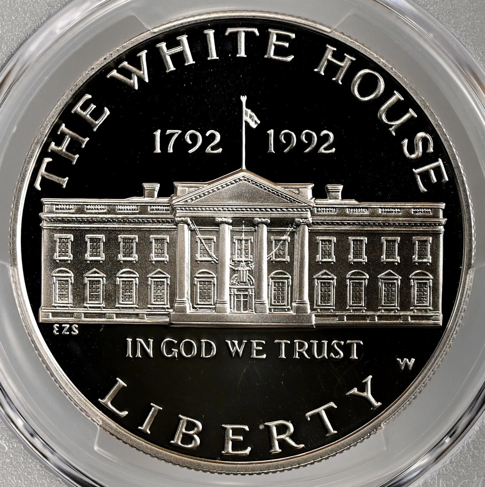 1992-W $1 WHITE HOUSE PROOF SILVER DOLLAR COMMEMORATIVE PCGS PR70 DCAM #49028551 - Image 2 of 4